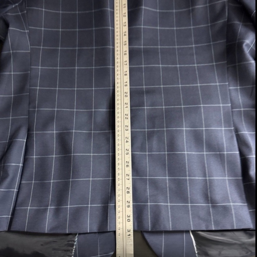 Valentino Navy Blue Checkered Suit - Picture 12 of 15